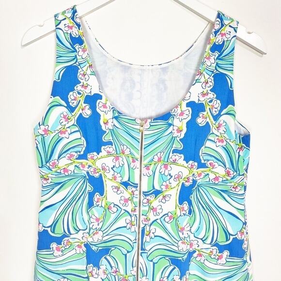 Lilly Pulitzer Cathy Shift in Bay Blue Coasting Engineered Shell - Picture 8 of 12